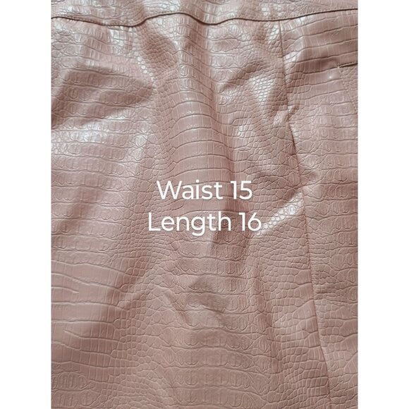 Altard State Womens Crocodile Embossed Faux Leather Mini Skirt Pink Size M - Picture 6 of 8
